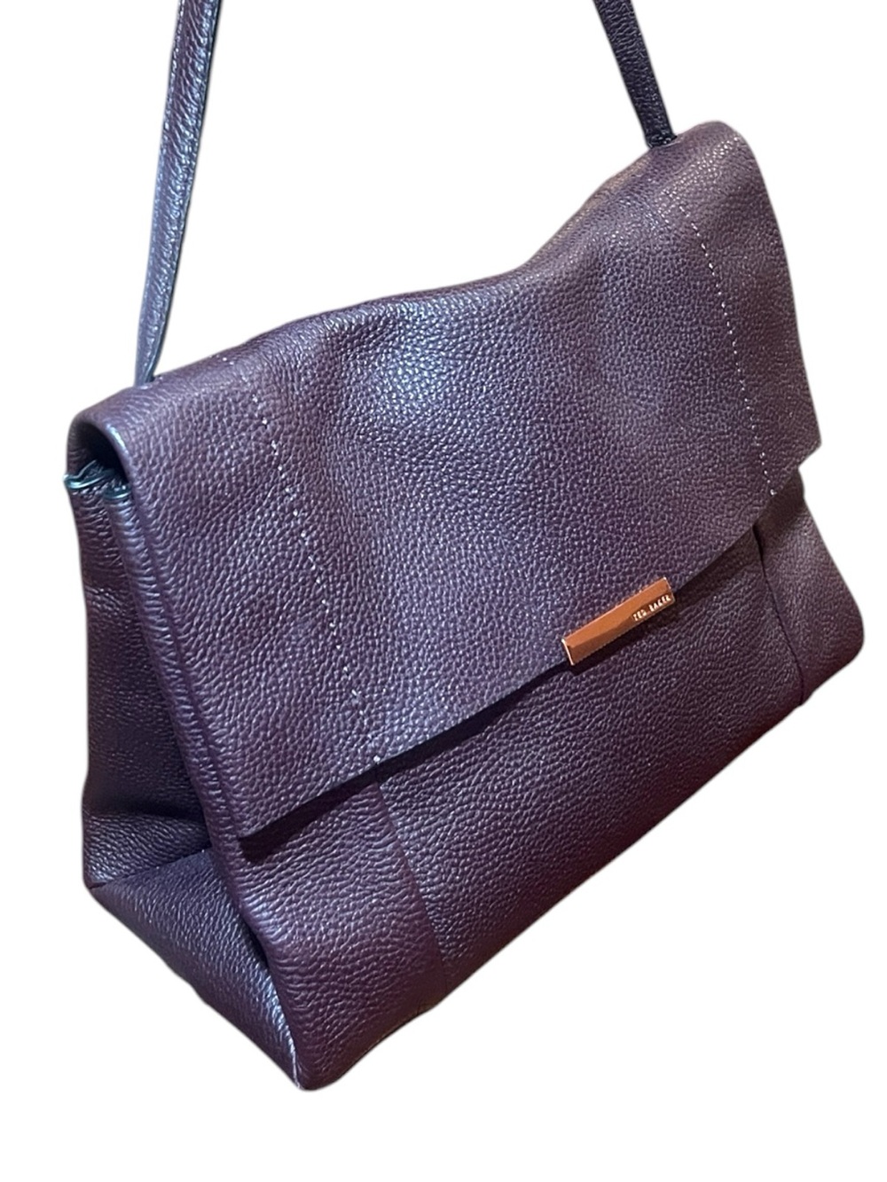 Ted Baker Purple Leather Tote Shoulder Bag